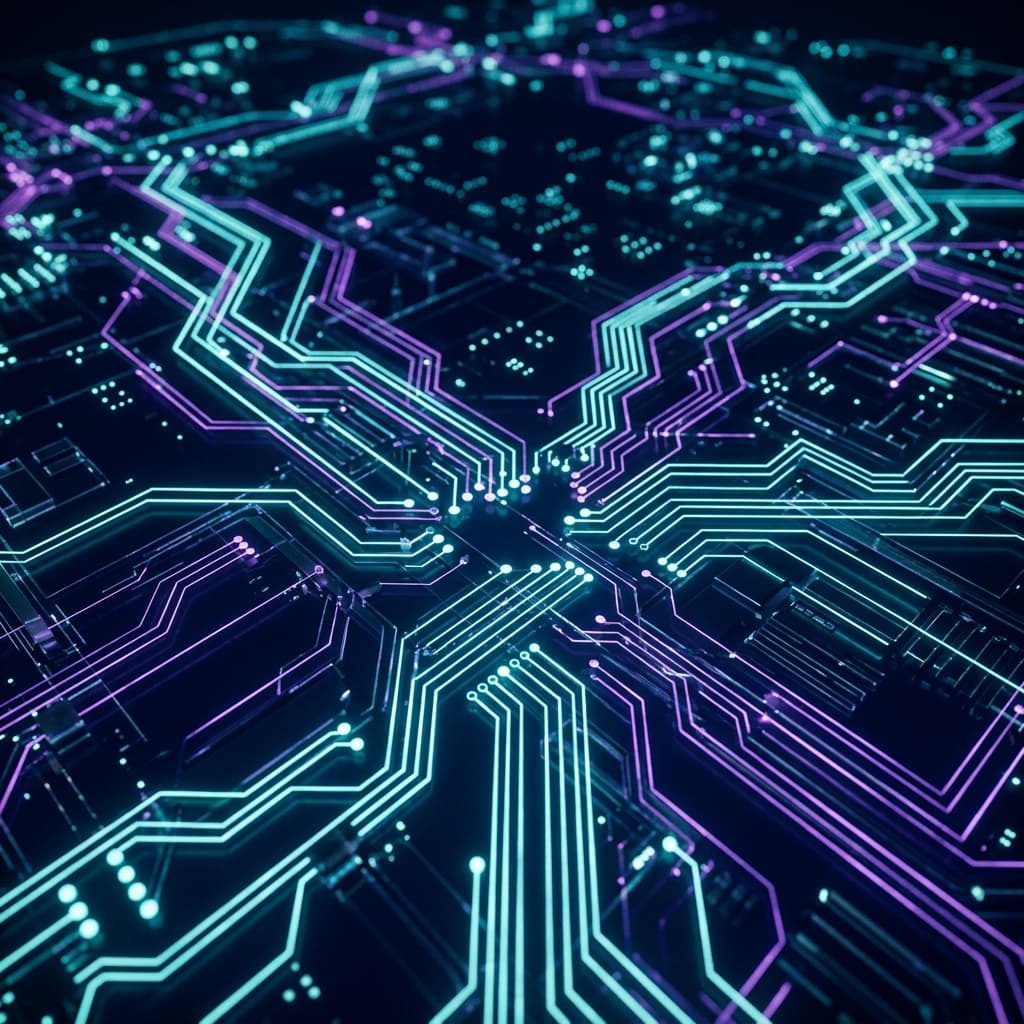 Cinematic Hero Background — abstract futuristic landscape